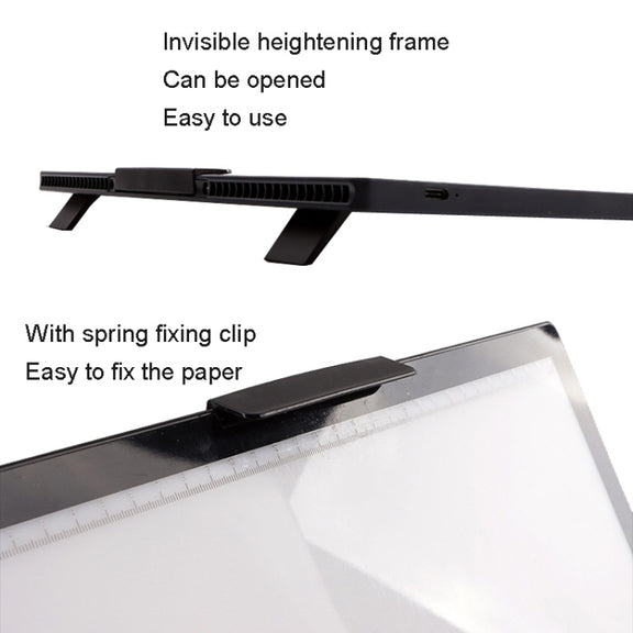 A4-D28B Rechargeable Copy Desk Drawing Board, Specification: With Charging Line+EU Plug Adapter