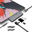 For IPad Pro 7-In-1 HDMI 4K + 3.5mm Audio + SD/TF+ 1 USB 3.0 + USB-C/Type-C + PD USB-C Docking Station - free shipping - PMC TechLife - Order now!
