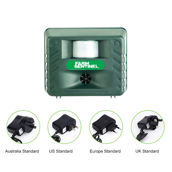 SK131 Garden Outdoor Ultrasonic Rat Repeller Snake Repelle Farm Animal Driving Device(EU Plug)