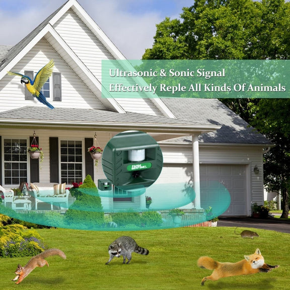 SK131 Garden Outdoor Ultrasonic Rat Repeller Snake Repelle Farm Animal Driving Device(EU Plug)