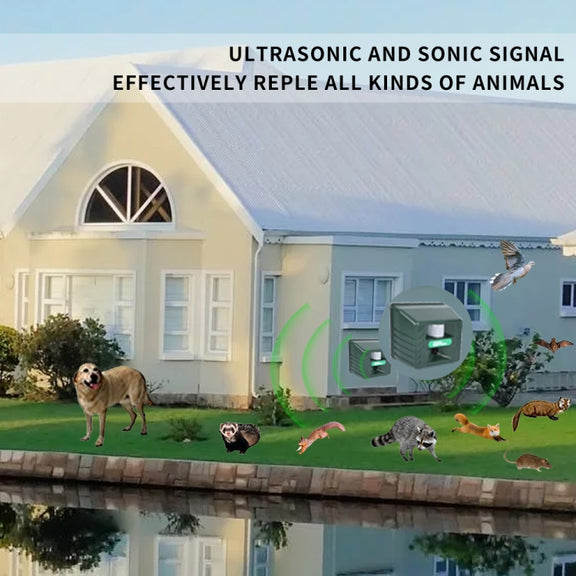 SK131 Garden Outdoor Ultrasonic Rat Repeller Snake Repelle Farm Animal Driving Device(EU Plug)