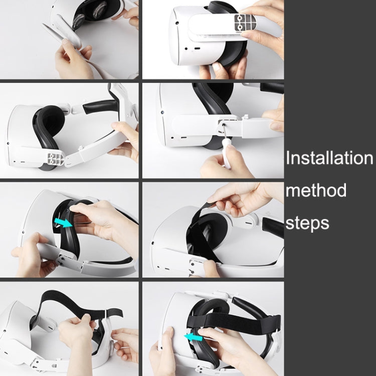 Hifylux Q2-TD79 For Oculus Quest 2 Decompression Comfortable Headband Set VR Glasses Accessories(White)