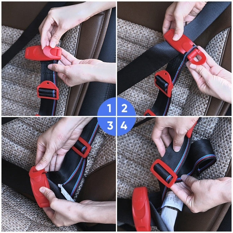 Car Child Seat Safety Belt Adjustment Anti-collision Limit Fixer(Blue)