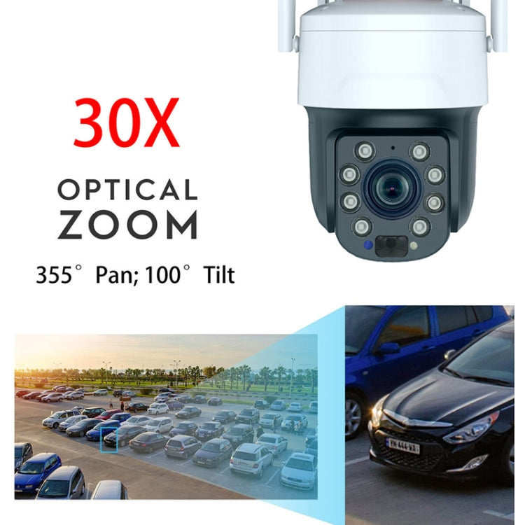 RH-Q10 Graffiti 5MP Wifi Wireless Solar Camera 30X Optical Zoom Auto Tracking Patrol IP66 Water-resistant