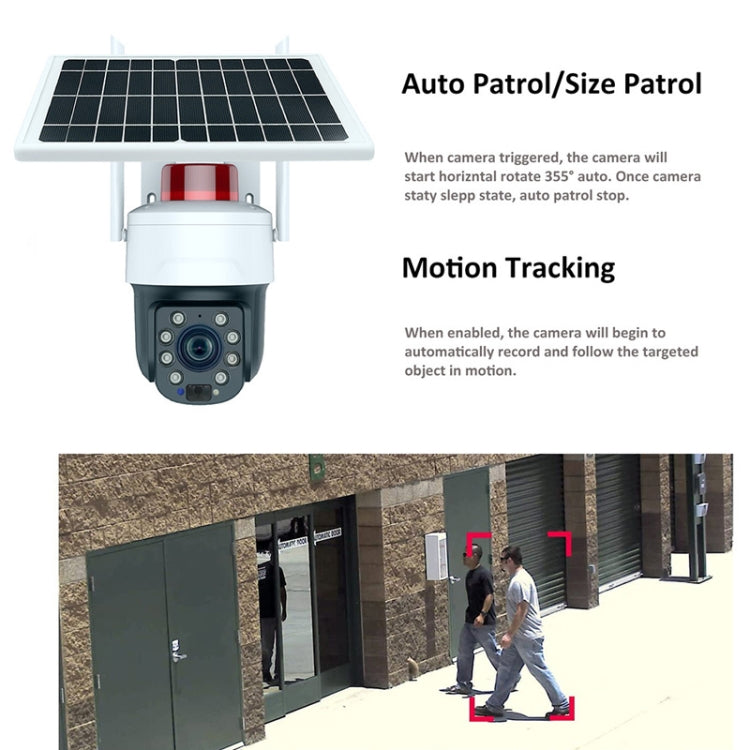 RH-Q10 Graffiti 5MP Wifi Wireless Solar Camera 30X Optical Zoom Auto Tracking Patrol IP66 Water-resistant