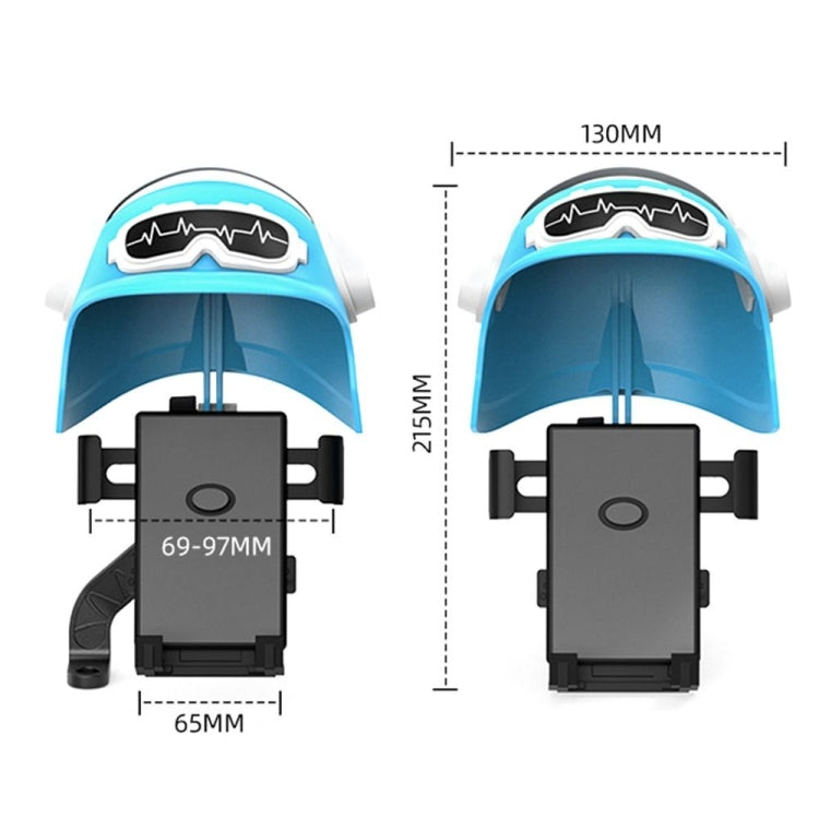 Small Helmet Sunscreen Phone Stand Bracket Motorcycle Mobile Phone Holder,Spec: Handlebar White