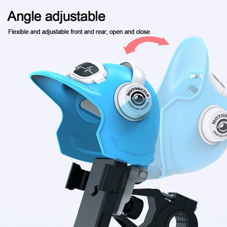 Small Helmet Sunscreen Phone Stand Bracket Motorcycle Mobile Phone Holder,Spec: Rearview Mirror White