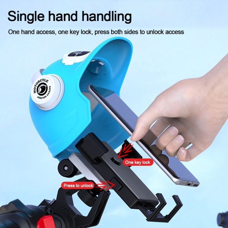 Small Helmet Sunscreen Phone Stand Bracket Motorcycle Mobile Phone Holder,Spec: White Helmet