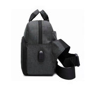 SLR Camera Bag Men Crossbody  Photography Bag Water-resistant Carrying Case with USB Charging Port, Size: Small