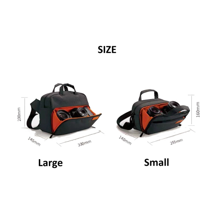 SLR Camera Bag Men Crossbody  Photography Bag Water-resistant Carrying Case with USB Charging Port, Size: Large
