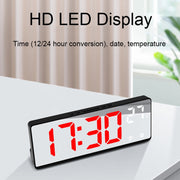 6631 LED Digital Display Multifunctional Electronic Clock Desktop Temperature Mirror Alarm Clock(Orange Light)