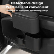 Car Seat Water Cup Holder Umbrella Storage Box Trash Can, Color: Brown Leather