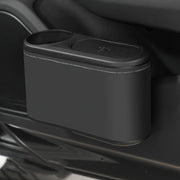 Car Seat Water Cup Holder Umbrella Storage Box Trash Can, Color: Black Leather