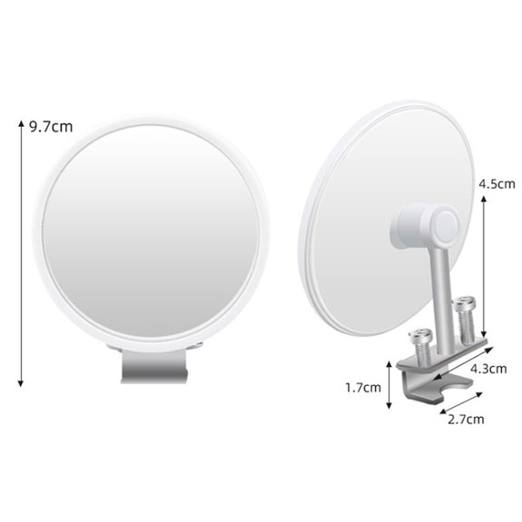 1pair Car Rearview Auxiliary Mirror Blind Spot Viewing Mirror(Silver)