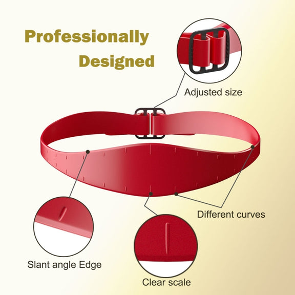 GO042 Adjustable Haircut Trimmer Ruler Neck Hair Trimmer Strap Shaving Styling Template(Black)