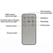 N911N Solar Alarm Infrared Sensor Sound And Light Blast Warning Light Animal Repeller(English Version)