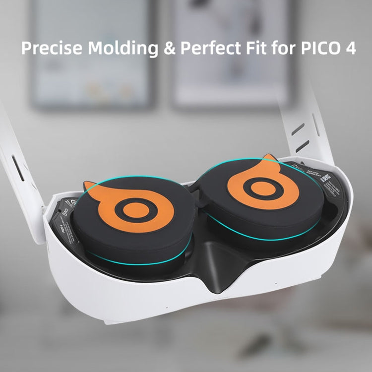 For PICO 4 Hifylux PC-ZF23 Owl Lens Protector Dust Scratch VR Glasses Silicone Case(White)