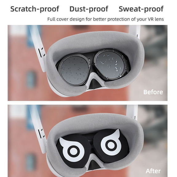 For PICO 4 Hifylux PC-ZF23 Owl Lens Protector Dust Scratch VR Glasses Silicone Case(Yellow)