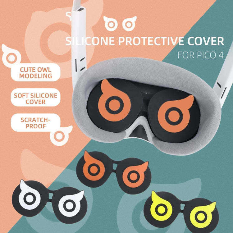 For PICO 4 Hifylux PC-ZF23 Owl Lens Protector Dust Scratch VR Glasses Silicone Case(White)