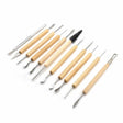 11pcs/set 11pcs/set Soft Clay DIY Wooden Knife Tools - Art Supplies by PMC TechLife | Online Shopping South Africa | PMC TechLife
