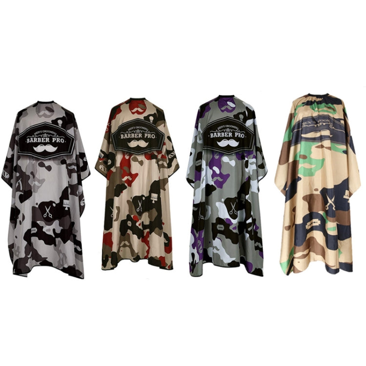 Scissor Beard Print Barber Post Barber Haircut Cape Wrap(Army Green)