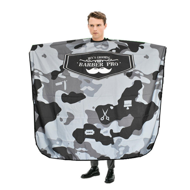 Scissor Beard Print Barber Post Barber Haircut Cape Wrap(Army Green)