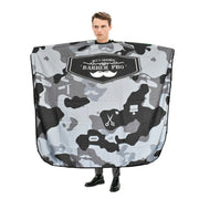 Scissor Beard Print Barber Post Barber Haircut Cape Wrap(Army Green)