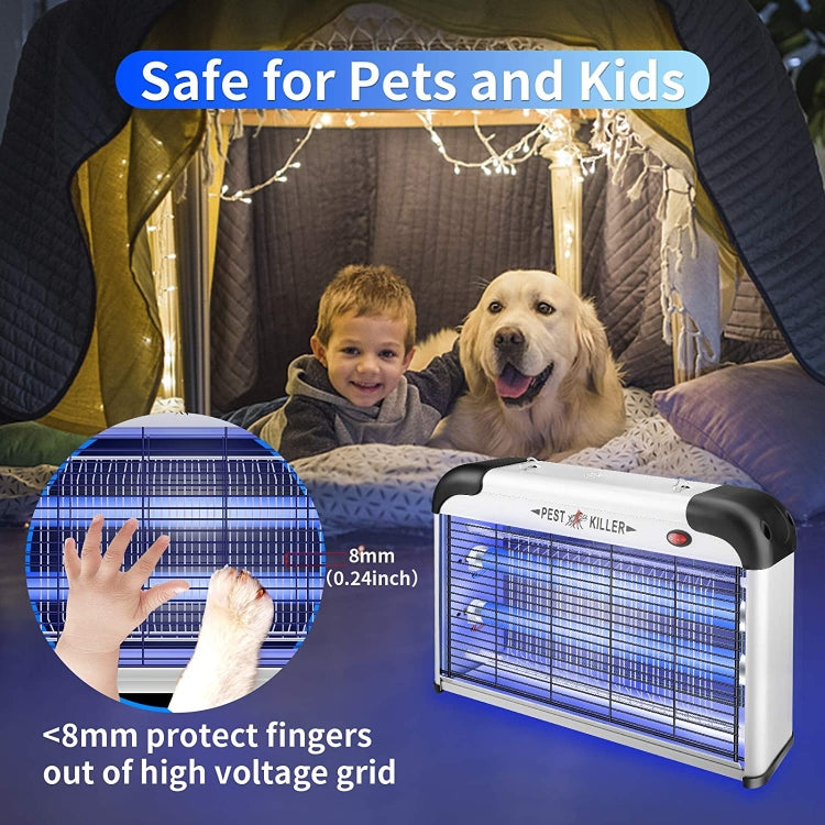 SK611 Indoor Household 20W Electric Shock Mosquito Killer Lamp High Voltage Hotel Fly Killer Lamp(EU Plug)