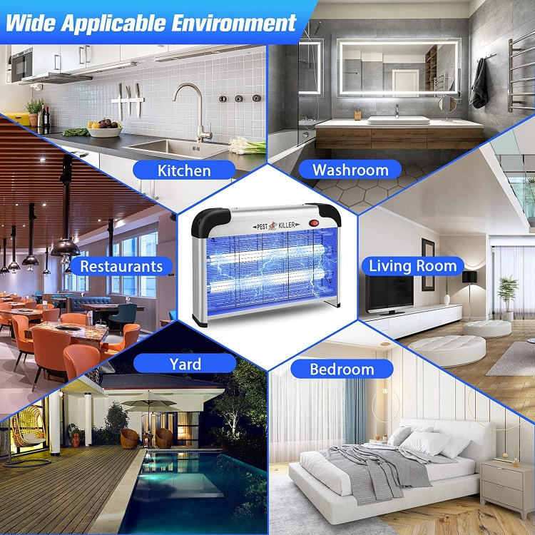 SK611 Indoor Household 20W Electric Shock Mosquito Killer Lamp High Voltage Hotel Fly Killer Lamp(AU Plug)