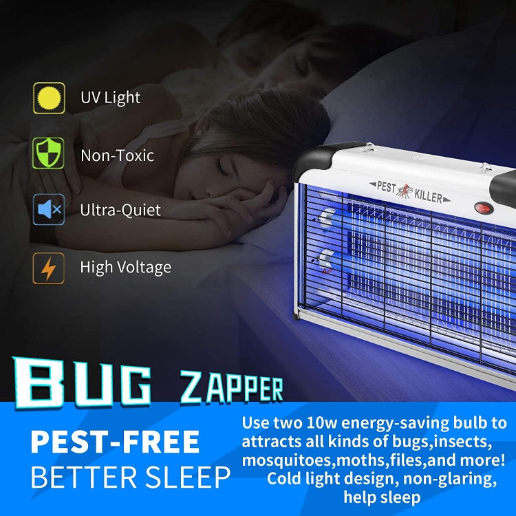SK611 Indoor Household 20W Electric Shock Mosquito Killer Lamp High Voltage Hotel Fly Killer Lamp(EU Plug)