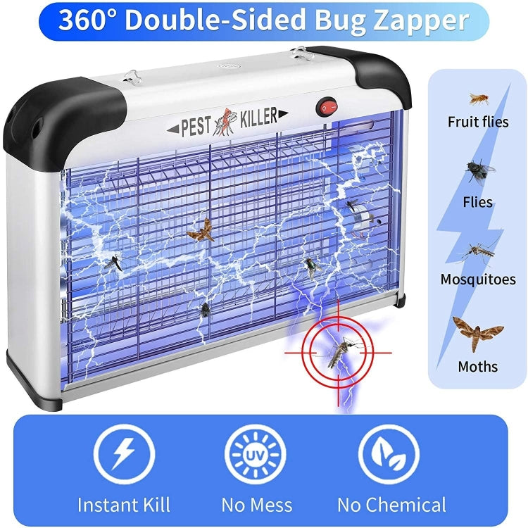 SK611 Indoor Household 20W Electric Shock Mosquito Killer Lamp High Voltage Hotel Fly Killer Lamp(EU Plug)