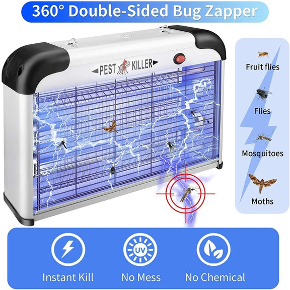 SK611 Indoor Household 20W Electric Shock Mosquito Killer Lamp High Voltage Hotel Fly Killer Lamp(EU Plug)