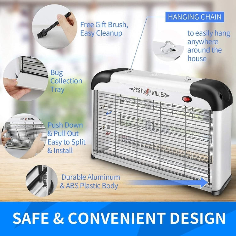 SK611 Indoor Household 20W Electric Shock Mosquito Killer Lamp High Voltage Hotel Fly Killer Lamp(AU Plug)