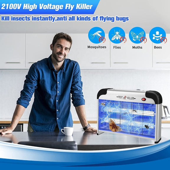 SK611 Indoor Household 20W Electric Shock Mosquito Killer Lamp High Voltage Hotel Fly Killer Lamp(EU Plug)