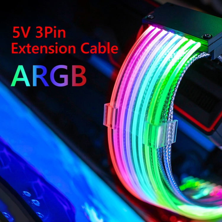 24pin Motherboard Power Supply Light Wire Black 5V ARGB Neon Color Line