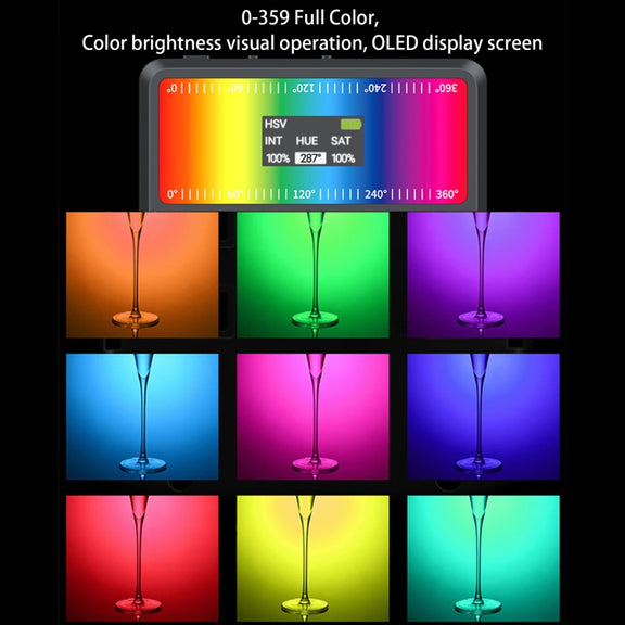 V11RGB With Screen  5W Mobile Phone Fill Light Live Broadcast Pocket Light