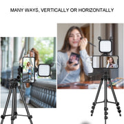 KIT-15LM Tripod Fill Light With Microphone Vlogging Kit  For Live Phone Recording(Black)