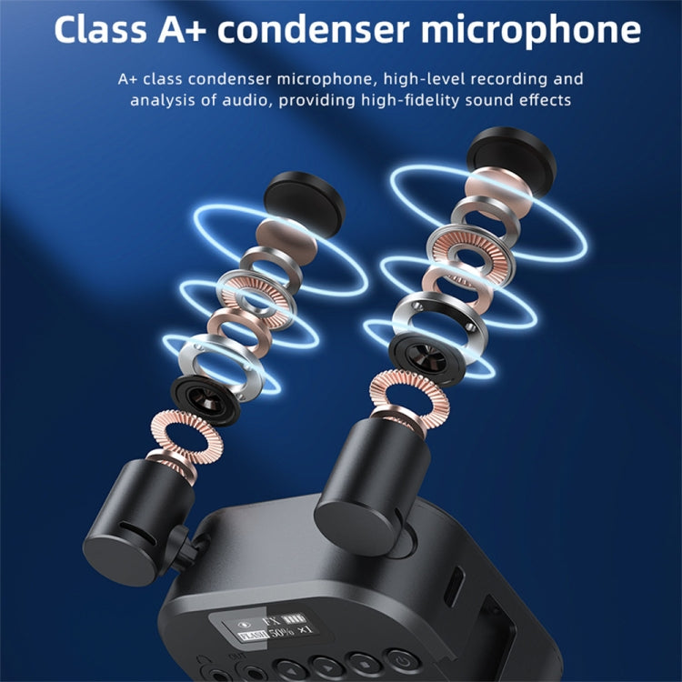 KIT-15LM Tripod Fill Light With Microphone Vlogging Kit  For Live Phone Recording(Black)