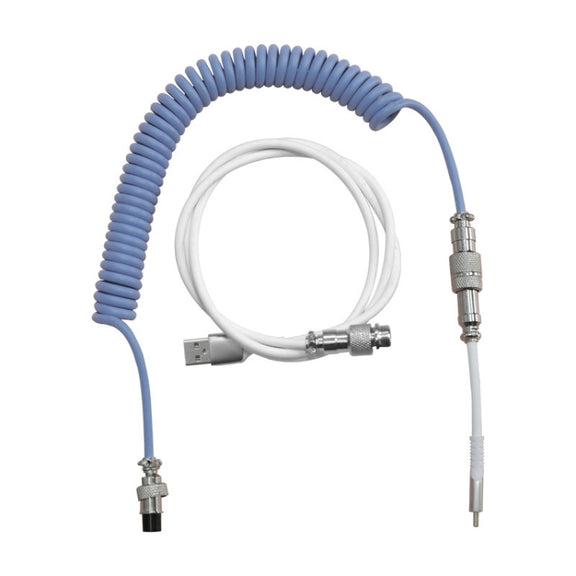 Ajazz AL60 USB To Type-C/USB-C Keyboard Extension Line Single Hole Connector, Cable Length: 2.3m(Sky Blue)