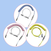 Ajazz AL60 USB To Type-C/USB-C Keyboard Extension Line Single Hole Connector, Cable Length: 2.3m(Peach Pink)