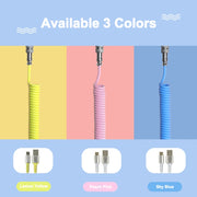 Ajazz AL60 USB To Type-C/USB-C Keyboard Extension Line Single Hole Connector, Cable Length: 2.3m(Peach Pink)