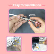 Ajazz AL60 USB To Type-C/USB-C Keyboard Extension Line Single Hole Connector, Cable Length: 2.3m(Peach Pink)