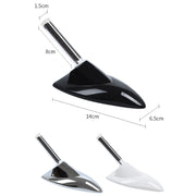 Car Solar Shark Fin With Antenna LED Warning Light, Specification: Silver with Remote Control