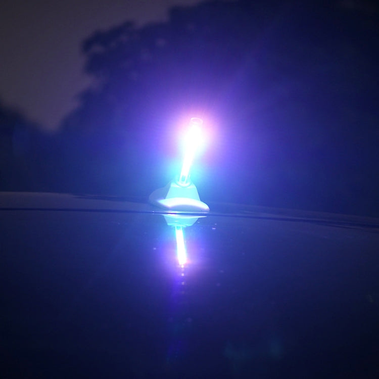 Car Solar Shark Fin With Antenna LED Warning Light, Specification: Black with Remote Control