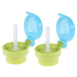 2pcs CJ07205 Baby Straw Lids Portable Drinking Straw Lids for Children(Green) - Drinking Tools by PMc TechLife | Online Shopping South Africa | PMc TechLife | Buy Now Pay Later Mobicred