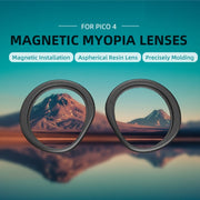 For PICO 4 Hifylux PC-QF25 1pair Magnetic Myopia Glasses Box Non-spherical Resin VR Glasses Accessories(150 Degrees)