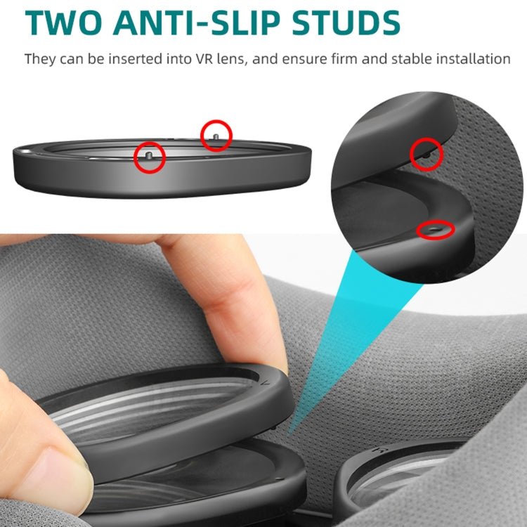 For PICO 4 Hifylux PC-QF25 1pair Magnetic Myopia Glasses Box Non-spherical Resin VR Glasses Accessories(100 Degrees)