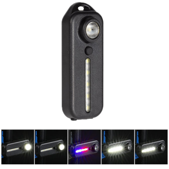 Bicycle Tail Light Type-C Rechargeable Outdoor Warning Light With Pen Clip(W677 Black Iron Box)