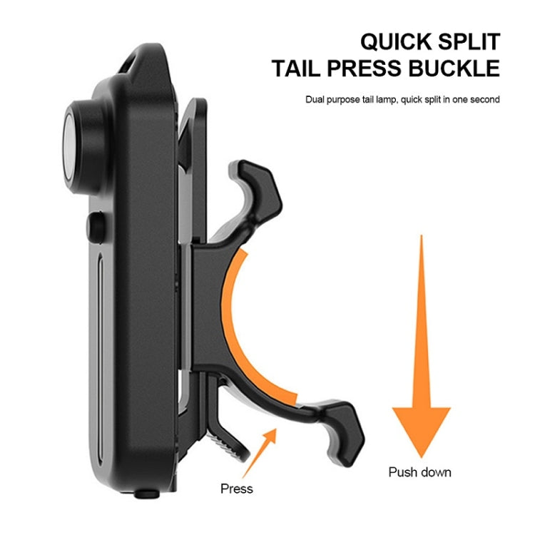 Bicycle Tail Light Type-C Rechargeable Outdoor Warning Light With Pen Clip(W677 Black Iron Box)