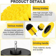 WRS-DS19 9 in 1 Electric Drill Crevice Cleaning Brushes Car Wash Tools Set(9pcs/set)